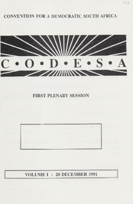 Transcripts of volumes 1-2 of Codesa 1