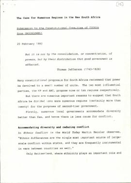 Correspondence between Groundswell and Murphy Morobe