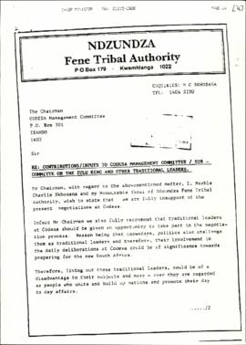 Ndzundza Fene tribal authority