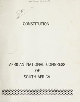 Constitution: African National Congress of South Africa