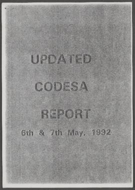 Updated CODESA Report 6th and 7th May, 1992