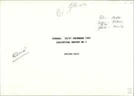 Logistical Report No. 1 (with Handwritten notes)