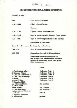 Programme for National Policy Conference