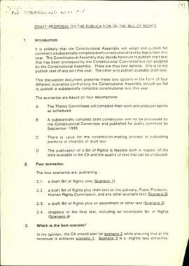 Draft Proposal on the Publication of the Bill of Rights