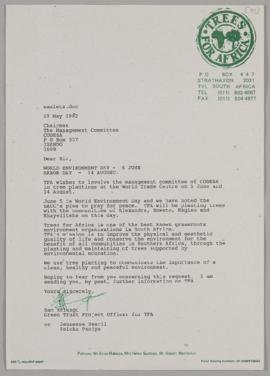 Letter from Trees For Africa