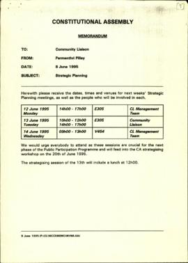 Constitutional Assembly Memorandum