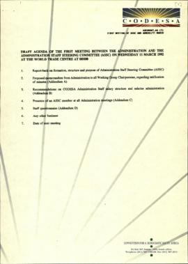 Agenda for meeting between Administration and Administration Staff Steering Committee