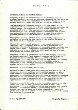 Property Rights and Market Forces