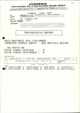 Head of Mission - Belgium re: Cover sheet