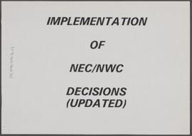 Implementation of NEC/NWC, Decisions (Updated)