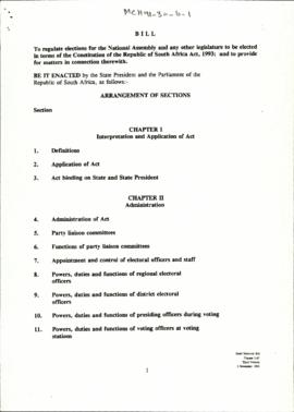 Electoral Bill [and related document]