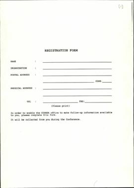 Registration form