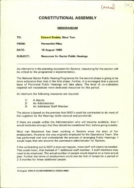 Constitutional Assembly Memorandum