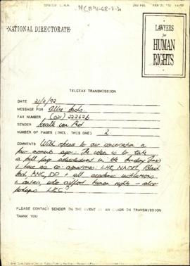 Correspondence and draft press release