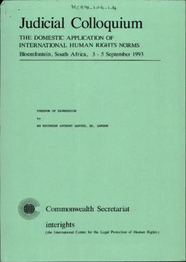 Judicial Colloquium: The Domestic Application of International Human Rights Norms