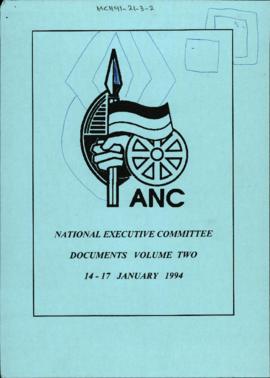 National Executive Committee Document Volume Two 14-17 January 1994