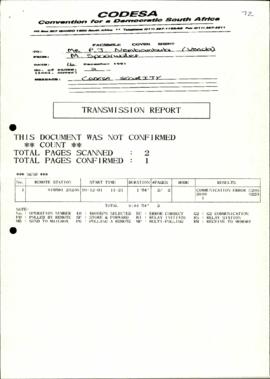 Venda Government PJ Nembambula re: Security arrangements