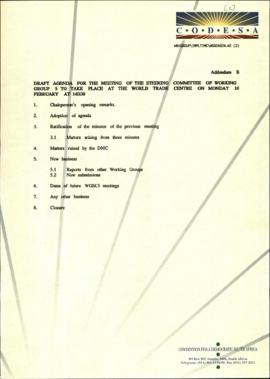 Draft agenda