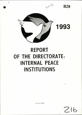 Peace Secretariat – Report of Directorate: Internal Peace Institutions