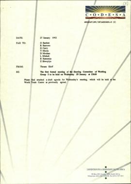 Fax from T Eloff to WGSC5 members