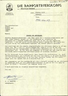 Letter from Bellvill-Moreson