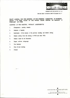 Draft agenda
