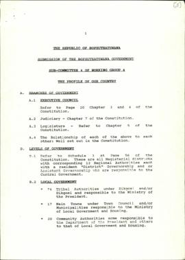 Bophuthatswana Government: The profile of our country