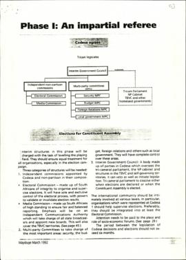 The ANC’s proposals on Interim Government: Phase I: An impartial referee and Phase II: Sovereign ...