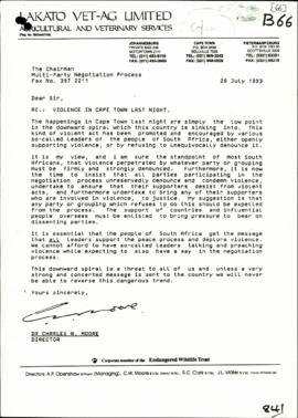 Lakato Vet-Ag Ltd. – Violence in Cape Town Last Night