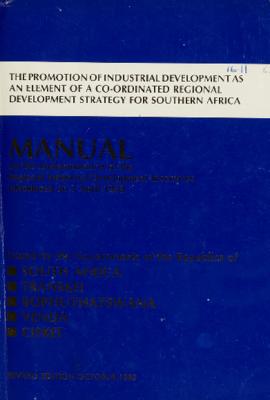 SECOSAF: Manual on the implementation of the regional industrial development incentives