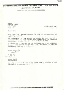 Society for the Abolition of the Death Penalty in South Africa submission