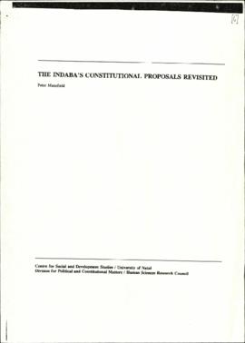 The Indaba’s Constitutional Proposals Revisited