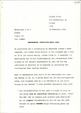 Memorandum: Constitutional Cases from JC Kok