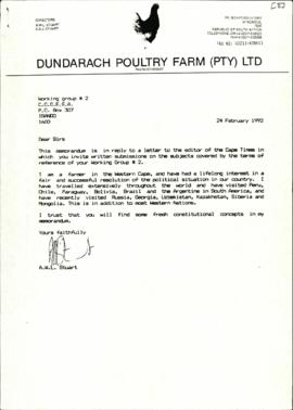 Dundarach Poultry Farm (Pty.) Ltd. Submission