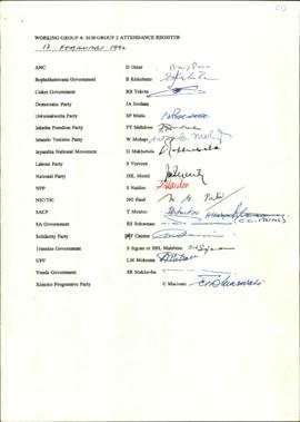Attendance Register