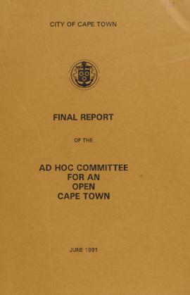 Final Report from Ad Hoc Committee for an Open Cape Town book